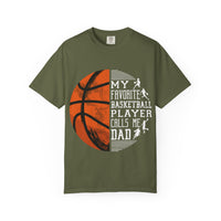 Mein Lieblingsbasketballspieler nennt mich Papa – T-Shirt, Unisex-Sportshirt, Geschenk für sportbegeisterte Väter, Vatertag, Basketball-Fan-Shirt