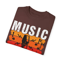 (Música)Camiseta unisex teñida en prenda