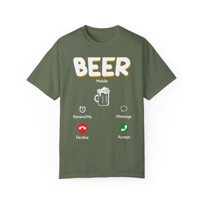 Unisex-T-Shirt mit Alkohol-Motiv, stückgefärbt