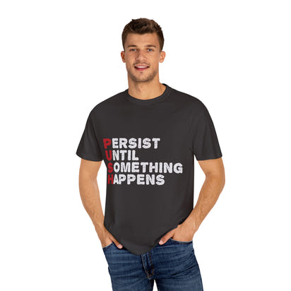 Unisex-T-Shirt aus stückgefärbtem Material