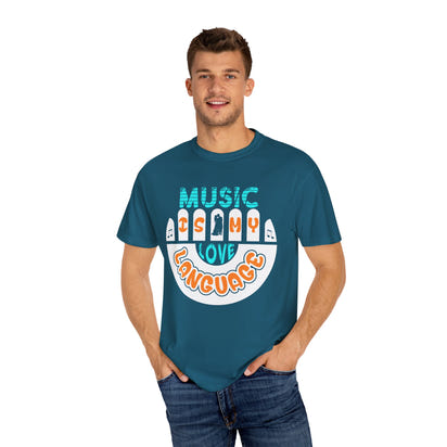 (Música)Camiseta unisex teñida en prenda