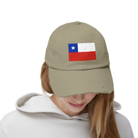 Baseballkappe mit chilenischer Flagge im Used-Look | Unisex | Lässige Sommermütze, Geschenk für Reisende, Sportveranstaltungen und Outdoor-Aktivitäten