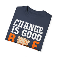 Unisex-T-Shirt aus stückgefärbtem Material