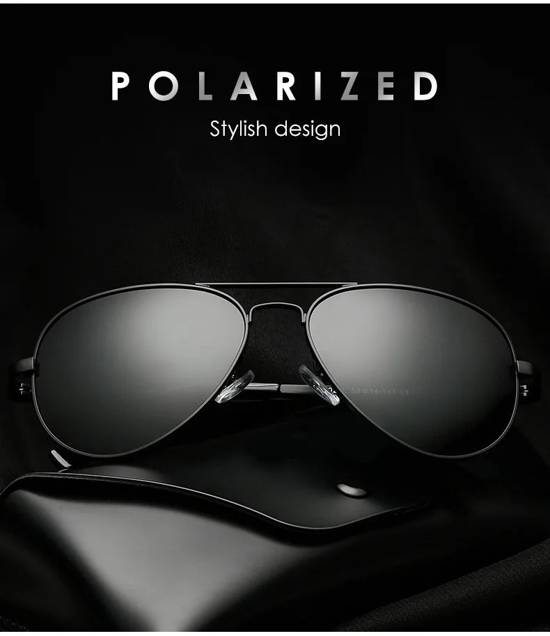 2025 Aviation Metail Frame Polarized Sunglasses Men Brand Designer Sun Glasses Women Pilot Male Eyewear Driving UV400