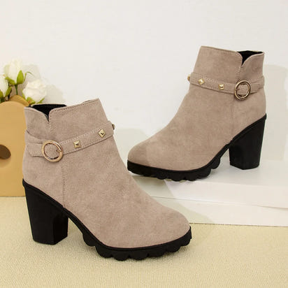 Botas de mujer de primavera-invierno 2024, nuevas, de alta calidad, con cordones, estilo europeo, con tacón alto, entrega rápida.