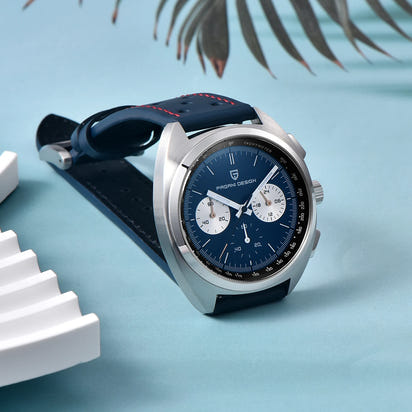 PAGANI DESIGN 2026 Retro Luxury Men's Watches Sports Chronograph VK63 Quartz Watch For Men AR Sapphire Waterproof Leather Clock