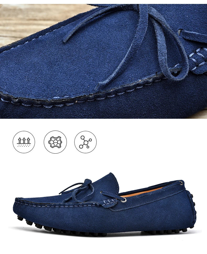 High Quality Leather Loafers Men Casual Shoes Male Driving Shoes Moccasins Slip On Men's Flats Fashion Men Shoes Size 38-49
