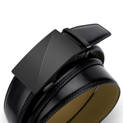 Leather belt men High Quality Genuine Leather Belts, Automatic Buckle Belt, Adjustable No Hole Belt Jeans Belt for Men