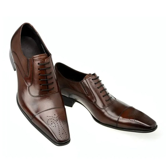 Herren-Oxfordschuhe, elegante Schuhe für Hochzeiten und Anzüge, spitze Schuhe, Neuheiten in den Größen 38–48