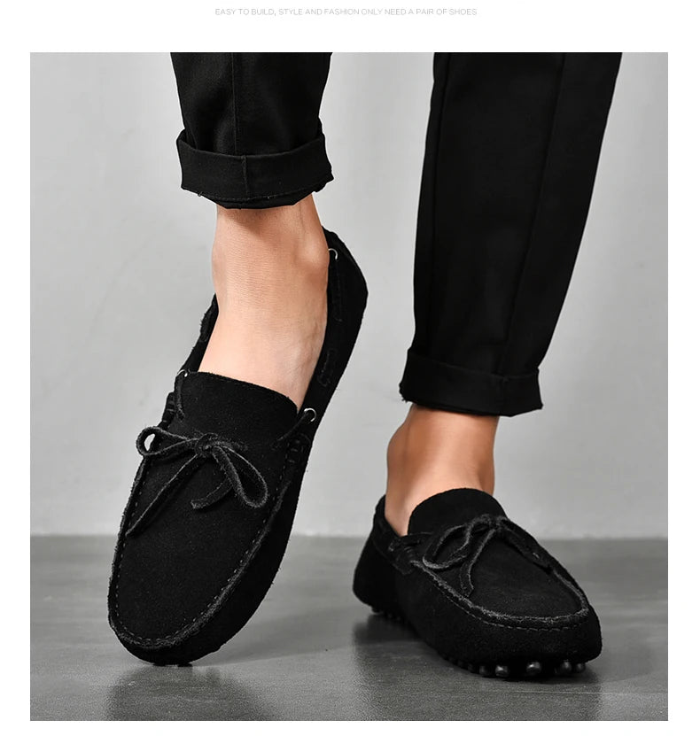 High Quality Leather Loafers Men Casual Shoes Male Driving Shoes Moccasins Slip On Men's Flats Fashion Men Shoes Size 38-49
