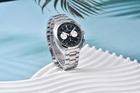 PAGANI DESIGN 2026 Retro Luxury Men's Watches Sports Chronograph VK63 Quartz Watch For Men AR Sapphire Waterproof Leather Clock