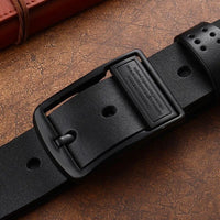 New leather men's retro belt fashionable metal alloy needle buckle adult luxury brand jeans business casual waist men's belt