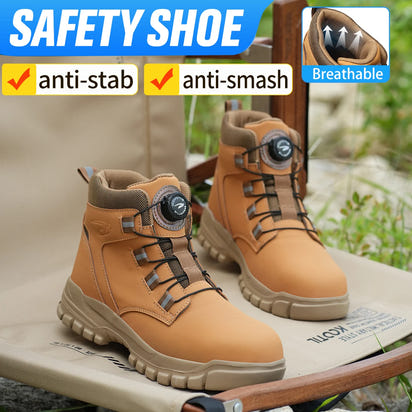 Wasserdichte Sicherheitsstiefel für Herren, unzerstörbare Stahlkappen-Arbeitsstiefel, stoß- und stichfeste Sicherheitsschuhe, Biker-Boots Para Hombre