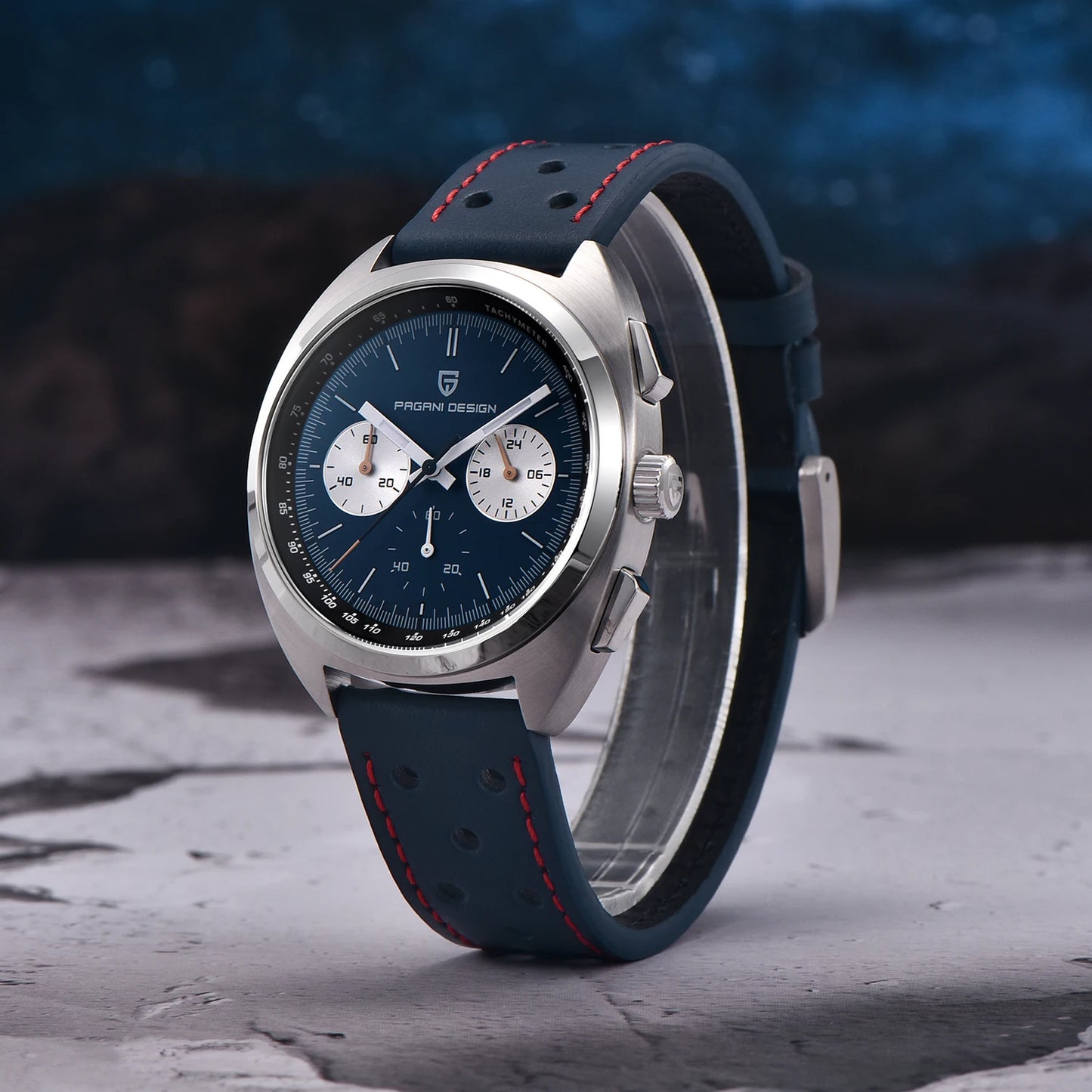 PAGANI DESIGN 2026 Retro Luxury Men's Watches Sports Chronograph VK63 Quartz Watch For Men AR Sapphire Waterproof Leather Clock