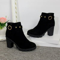 Botas de mujer de primavera-invierno 2024, nuevas, de alta calidad, con cordones, estilo europeo, con tacón alto, entrega rápida.