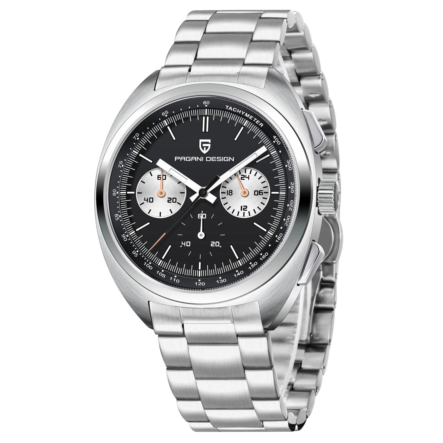 PAGANI DESIGN 2026 Retro Luxury Men's Watches Sports Chronograph VK63 Quartz Watch For Men AR Sapphire Waterproof Leather Clock