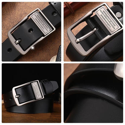New leather men's retro belt fashionable metal alloy needle buckle adult luxury brand jeans business casual waist men's belt