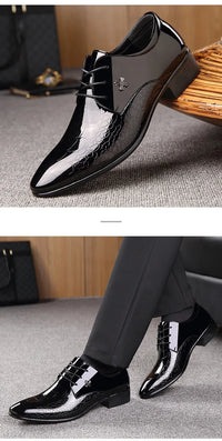 Zapatos de cuero para hombre, negros, de cuero suave, suela blanda, para primavera y otoño, para el mejor hombre, ropa formal de negocios para hombre, tallas grandes 38-48