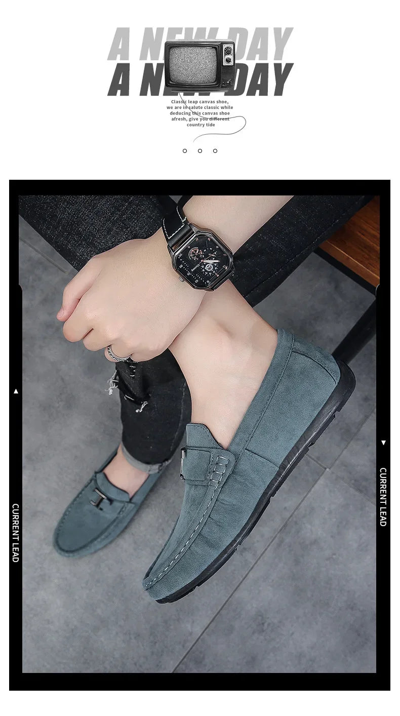 Zapatos de marca para hombre, nuevos zapatos casuales para hombre, mocasines que combinan con todo, zapatos de negocios de moda para hombre, zapatos sociales de suela suave de moda 2024