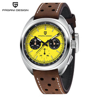 PAGANI DESIGN 2026 Retro Luxury Men's Watches Sports Chronograph VK63 Quartz Watch For Men AR Sapphire Waterproof Leather Clock