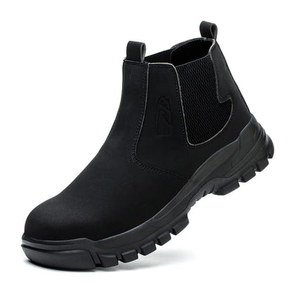 Wasserdichte Sicherheitsstiefel für Herren, unzerstörbare Stahlkappen-Arbeitsstiefel, stoß- und stichfeste Sicherheitsschuhe, Biker-Boots Para Hombre