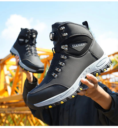 Zapatos de seguridad con botón giratorio, zapatillas de trabajo para hombre, zapatos indestructibles, zapatos de protección antipinchazos, botas de trabajo, botas tácticas.