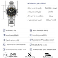 PAGANI DESIGN Retro Moon Wristwatches Mens Luxury Chronograph Quartz Watch For Men AR Sapphire Mirror Sports Reloj Hombre 2026