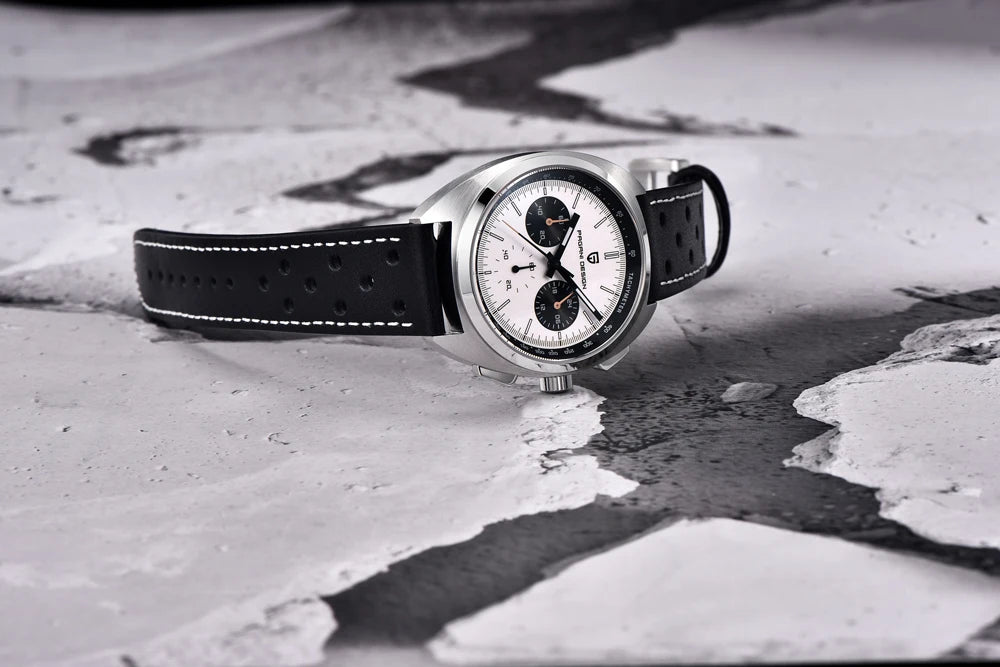 PAGANI DESIGN 2026 Retro Luxury Men's Watches Sports Chronograph VK63 Quartz Watch For Men AR Sapphire Waterproof Leather Clock