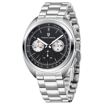PAGANI DESIGN 2026 Retro Luxury Men's Watches Sports Chronograph VK63 Quartz Watch For Men AR Sapphire Waterproof Leather Clock