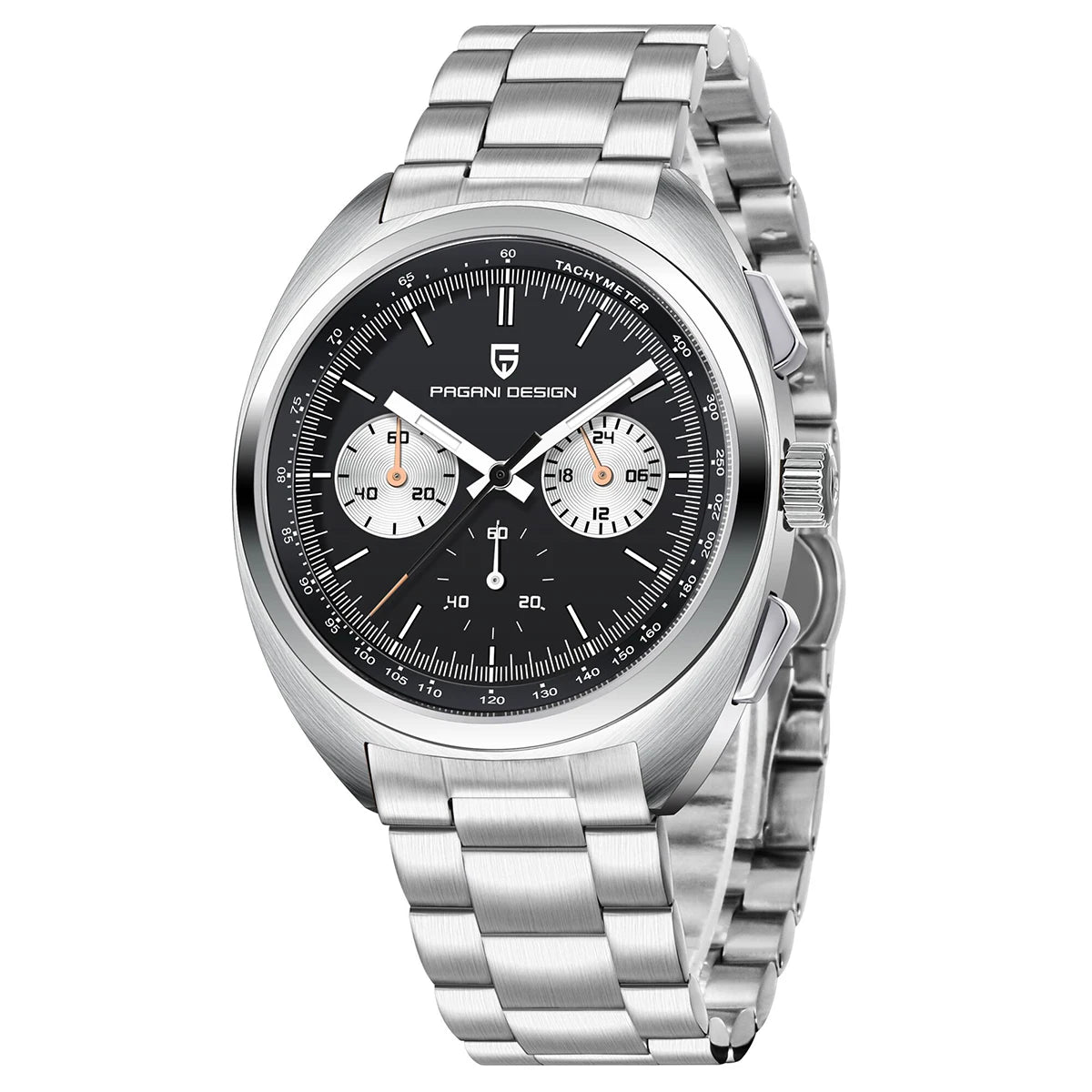 PAGANI DESIGN 2026 Retro Luxury Men's Watches Sports Chronograph VK63 Quartz Watch For Men AR Sapphire Waterproof Leather Clock