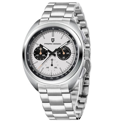 PAGANI DESIGN 2026 Retro Luxury Men's Watches Sports Chronograph VK63 Quartz Watch For Men AR Sapphire Waterproof Leather Clock