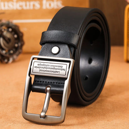 New leather men's retro belt fashionable metal alloy needle buckle adult luxury brand jeans business casual waist men's belt