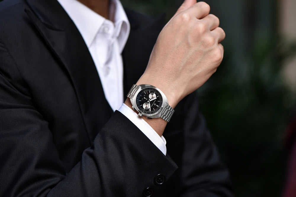 PAGANI DESIGN 2026 Retro Luxury Men's Watches Sports Chronograph VK63 Quartz Watch For Men AR Sapphire Waterproof Leather Clock