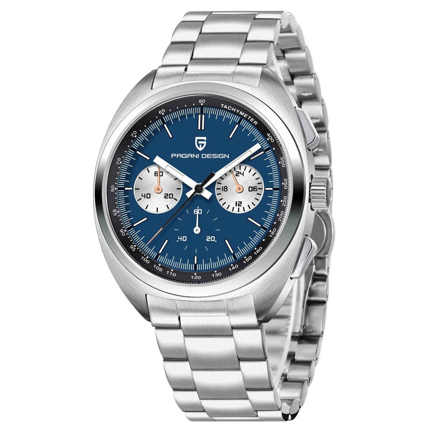 PAGANI DESIGN 2026 Retro Luxury Men's Watches Sports Chronograph VK63 Quartz Watch For Men AR Sapphire Waterproof Leather Clock