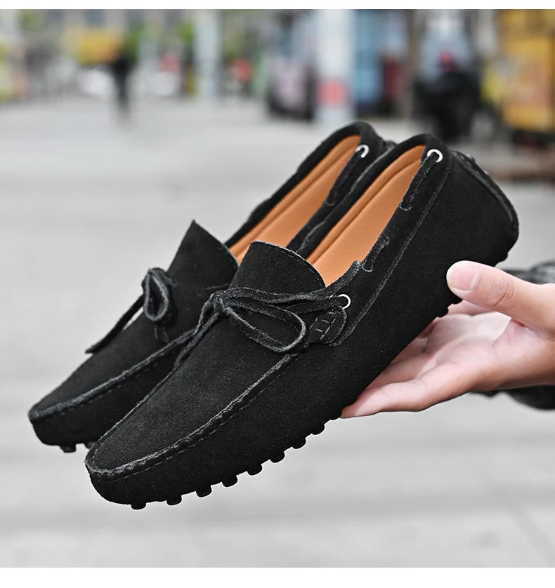 High Quality Leather Loafers Men Casual Shoes Male Driving Shoes Moccasins Slip On Men's Flats Fashion Men Shoes Size 38-49