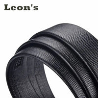 Men's Auto Buckle Business Belt - Textured PU Leather Strap, Metal Clasp Dress Belt Black (High Quality)