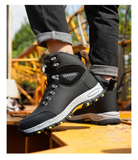 Zapatos de seguridad con botón giratorio, zapatillas de trabajo para hombre, zapatos indestructibles, zapatos de protección antipinchazos, botas de trabajo, botas tácticas.