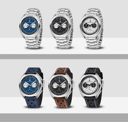 PAGANI DESIGN 2026 Retro Luxury Men's Watches Sports Chronograph VK63 Quartz Watch For Men AR Sapphire Waterproof Leather Clock