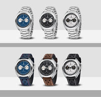 PAGANI DESIGN 2026 Retro Luxury Men's Watches Sports Chronograph VK63 Quartz Watch For Men AR Sapphire Waterproof Leather Clock