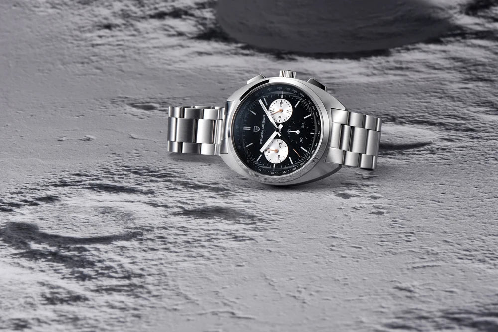 PAGANI DESIGN 2026 Retro Luxury Men's Watches Sports Chronograph VK63 Quartz Watch For Men AR Sapphire Waterproof Leather Clock