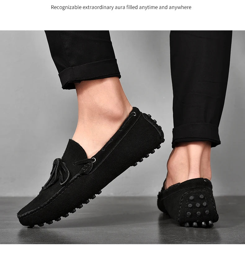 High Quality Leather Loafers Men Casual Shoes Male Driving Shoes Moccasins Slip On Men's Flats Fashion Men Shoes Size 38-49