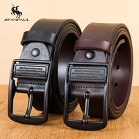 New leather men's retro belt fashionable metal alloy needle buckle adult luxury brand jeans business casual waist men's belt