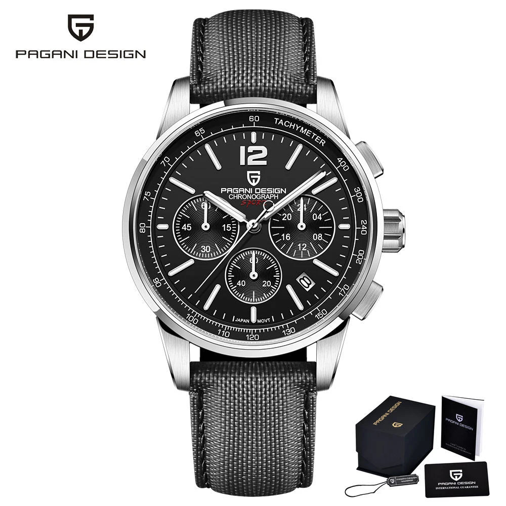 Pagani Design VK63 Fashion Men's Quartz Watches 41MM Top Sapphire Waterproof Sport 10 Bar Watch for men reloj hombre