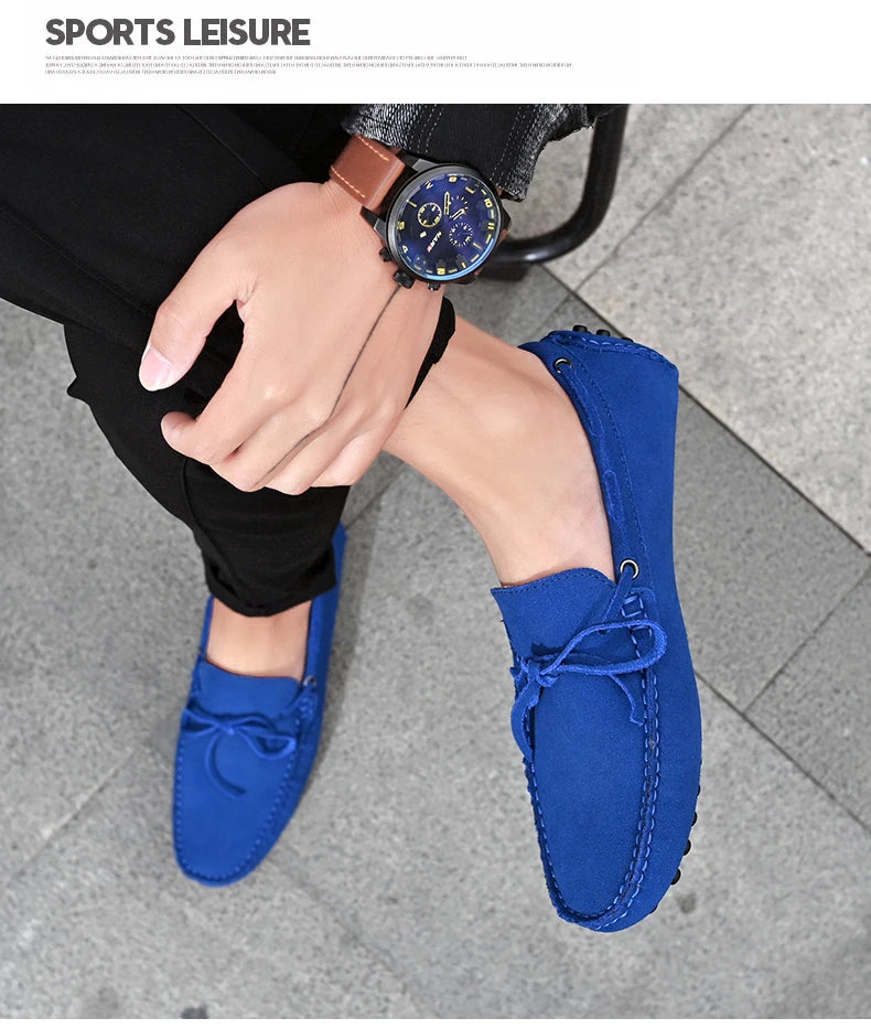 High Quality Leather Loafers Men Casual Shoes Male Driving Shoes Moccasins Slip On Men's Flats Fashion Men Shoes Size 38-49