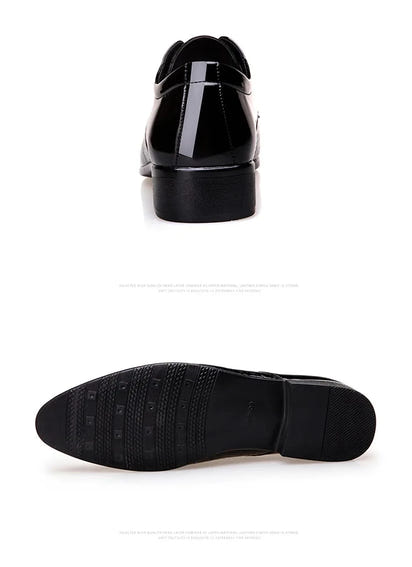 Zapatos de cuero para hombre, negros, de cuero suave, suela blanda, para primavera y otoño, para el mejor hombre, ropa formal de negocios para hombre, tallas grandes 38-48