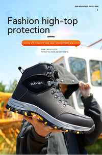 Zapatos de seguridad con botón giratorio, zapatillas de trabajo para hombre, zapatos indestructibles, zapatos de protección antipinchazos, botas de trabajo, botas tácticas.