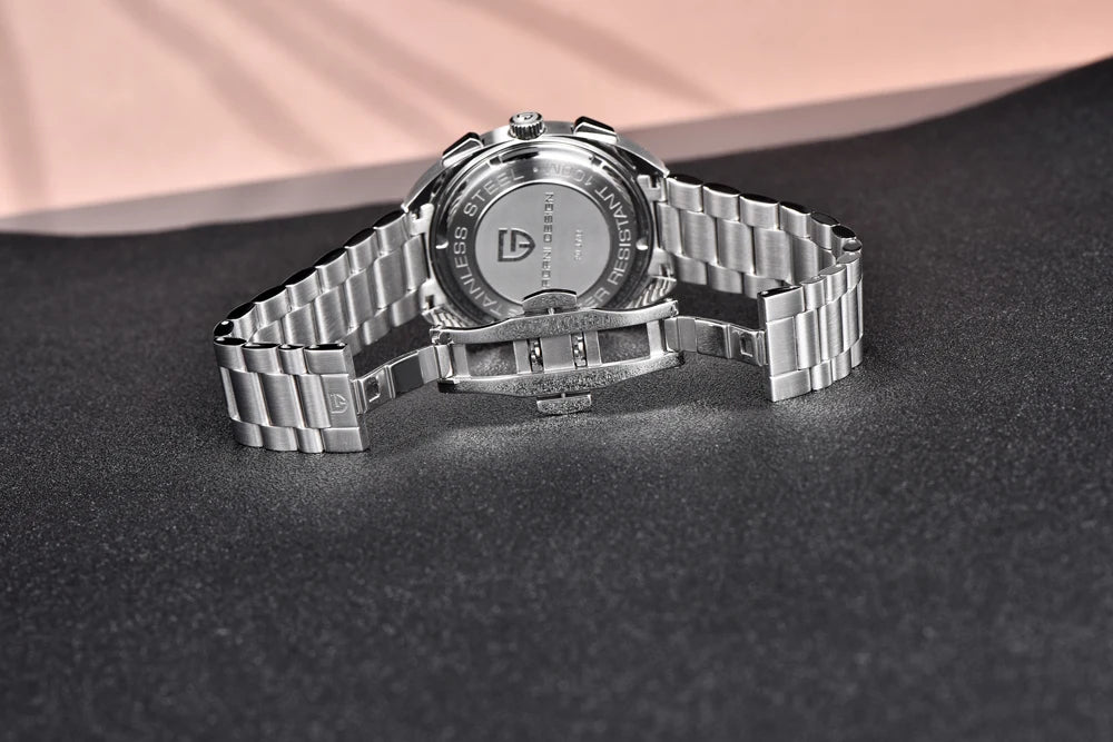 PAGANI DESIGN 2026 Retro Luxury Men's Watches Sports Chronograph VK63 Quartz Watch For Men AR Sapphire Waterproof Leather Clock