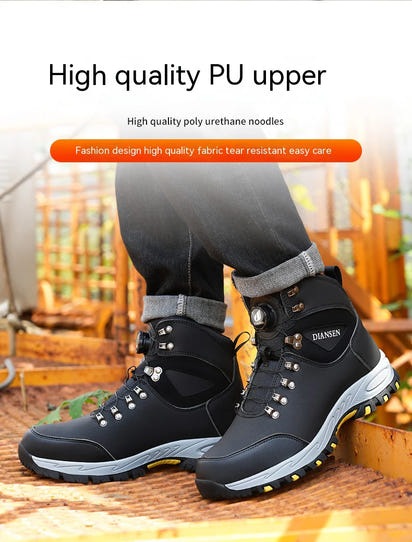 Zapatos de seguridad con botón giratorio, zapatillas de trabajo para hombre, zapatos indestructibles, zapatos de protección antipinchazos, botas de trabajo, botas tácticas.
