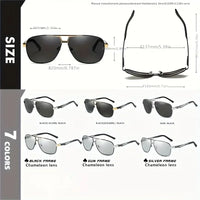Fashion Large Frame Sunglasses for Men Luxury Pilot Metal Sun Glasses Design Anti-reflective  Eyewear UV400 Oculos De Sol
