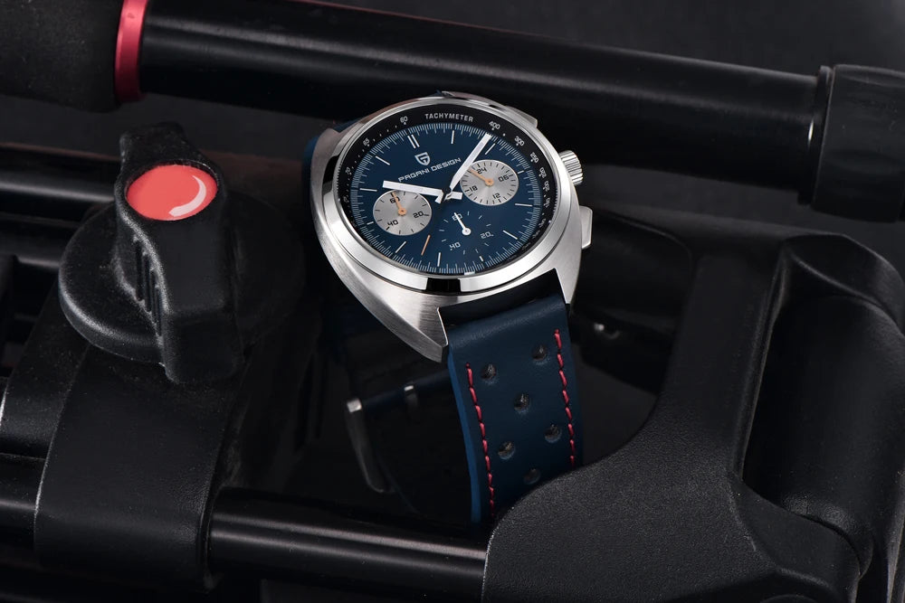 PAGANI DESIGN 2026 Retro Luxury Men's Watches Sports Chronograph VK63 Quartz Watch For Men AR Sapphire Waterproof Leather Clock